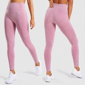 GYMSHARK Vital Seamless Pink Mark Leggings
